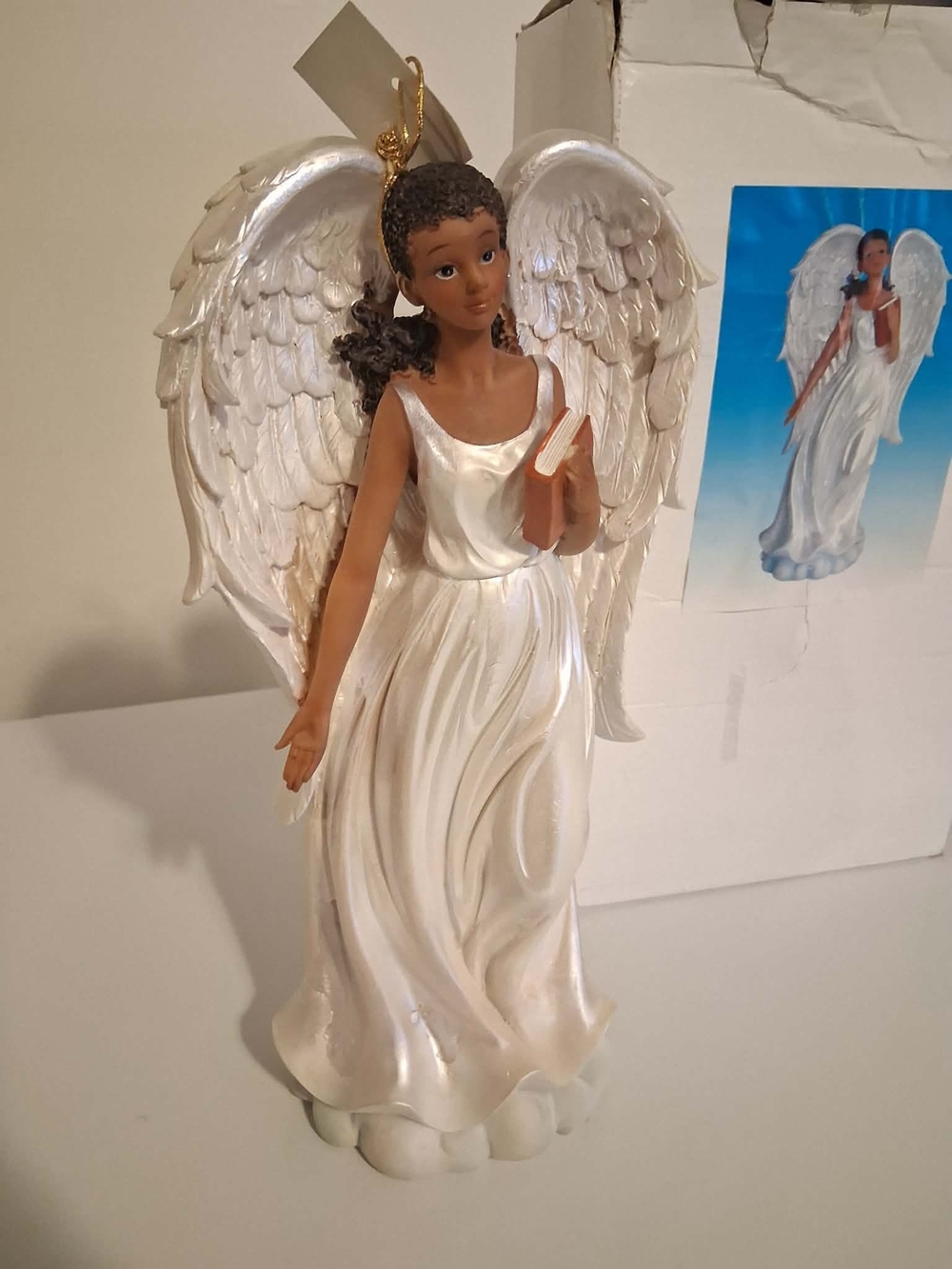 Pearl White Angel Figurine Home Décor - Unknown Brand